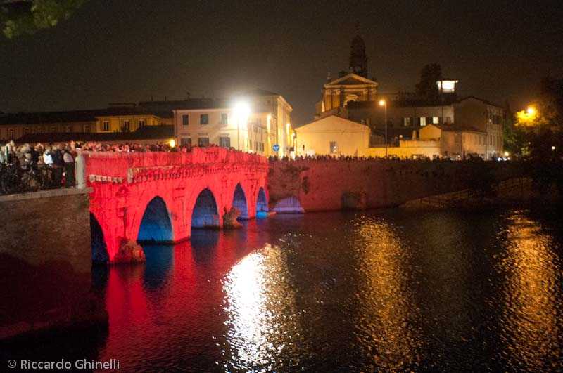 Ponte di Tiberio nella Festa de borg a San Giuliano Rimini